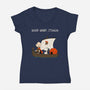 Good Grief Ithaca-Womens-V-Neck-Tee-Mattania