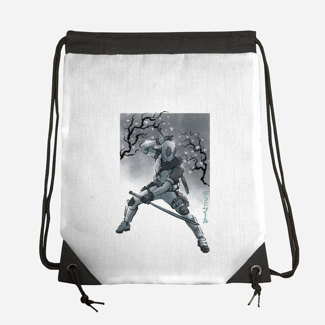 Grey Vigilante Sumi-E-None-Drawstring-Bag-Astrobot Invention