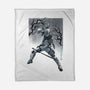 Grey Vigilante Sumi-E-None-Fleece-Blanket-Astrobot Invention