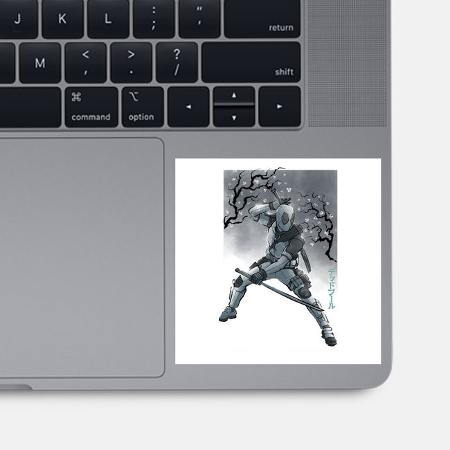 Grey Vigilante Sumi-E-None-Glossy-Sticker-Astrobot Invention