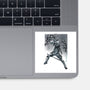 Grey Vigilante Sumi-E-None-Glossy-Sticker-Astrobot Invention