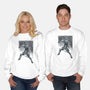 Grey Vigilante Sumi-E-Unisex-Crew Neck-Sweatshirt-Astrobot Invention