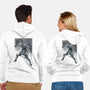 Grey Vigilante Sumi-E-Unisex-Zip-Up-Sweatshirt-Astrobot Invention