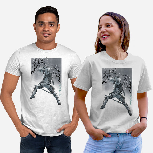 Grey Vigilante Sumi-E-Unisex-Basic-Tee-Astrobot Invention