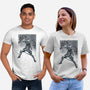Grey Vigilante Sumi-E-Unisex-Basic-Tee-Astrobot Invention