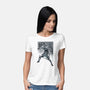 Grey Vigilante Sumi-E-Womens-Basic-Tee-Astrobot Invention