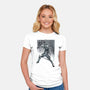 Grey Vigilante Sumi-E-Womens-Fitted-Tee-Astrobot Invention