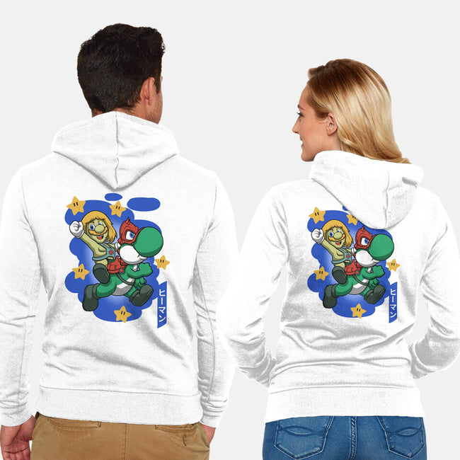 Mushroom Master-Unisex-Zip-Up-Sweatshirt-Astrobot Invention