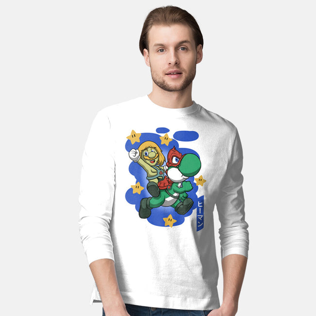 Mushroom Master-Mens-Long Sleeved-Tee-Astrobot Invention