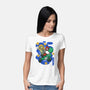 Mushroom Master-Womens-Basic-Tee-Astrobot Invention
