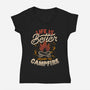 Life Is Better Around The Campfire-Womens-V-Neck-Tee-tobefonseca