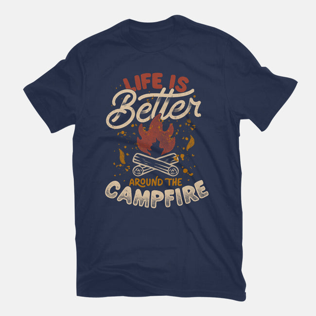Life Is Better Around The Campfire-Mens-Basic-Tee-tobefonseca