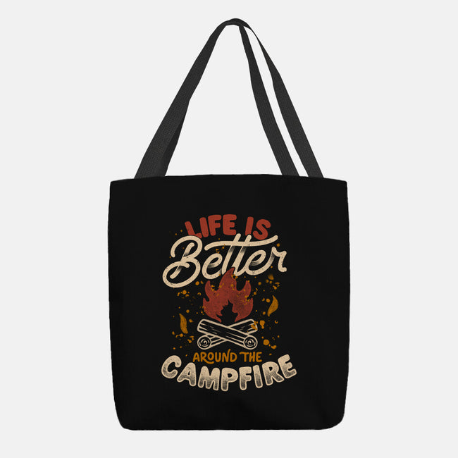 Life Is Better Around The Campfire-None-Basic Tote-Bag-tobefonseca