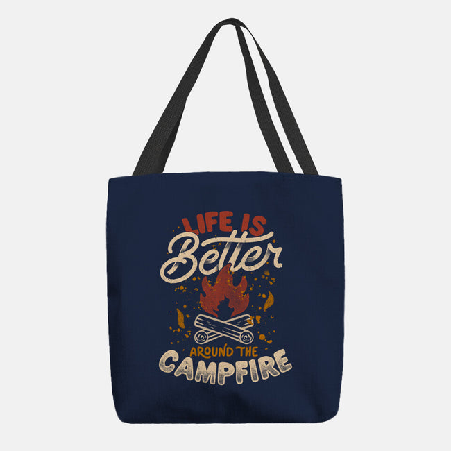Life Is Better Around The Campfire-None-Basic Tote-Bag-tobefonseca