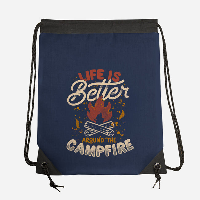 Life Is Better Around The Campfire-None-Drawstring-Bag-tobefonseca