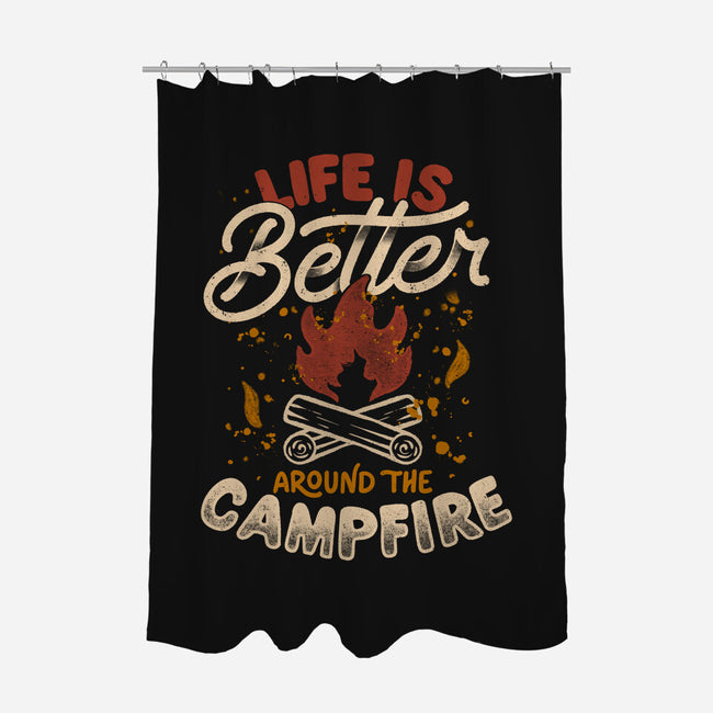 Life Is Better Around The Campfire-None-Polyester-Shower Curtain-tobefonseca