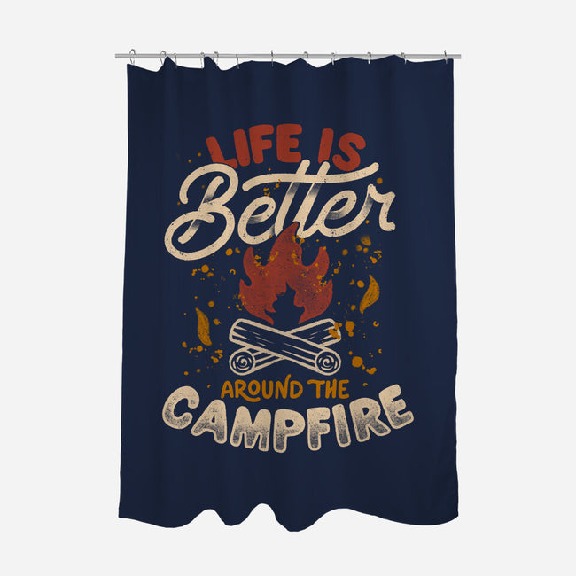Life Is Better Around The Campfire-None-Polyester-Shower Curtain-tobefonseca