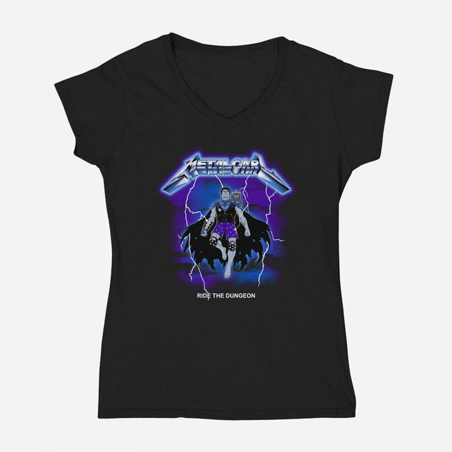 Metal Carl-Womens-V-Neck-Tee-retrodivision
