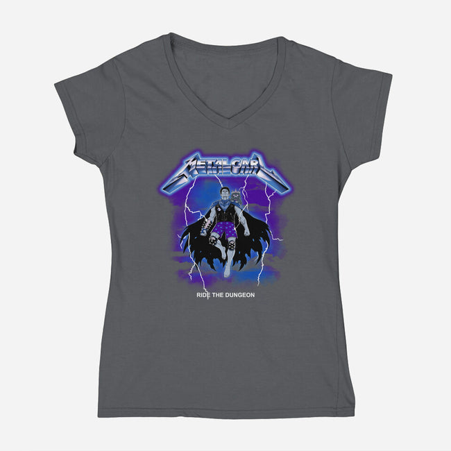 Metal Carl-Womens-V-Neck-Tee-retrodivision