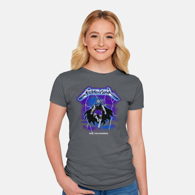 Metal Carl-Womens-Fitted-Tee-retrodivision