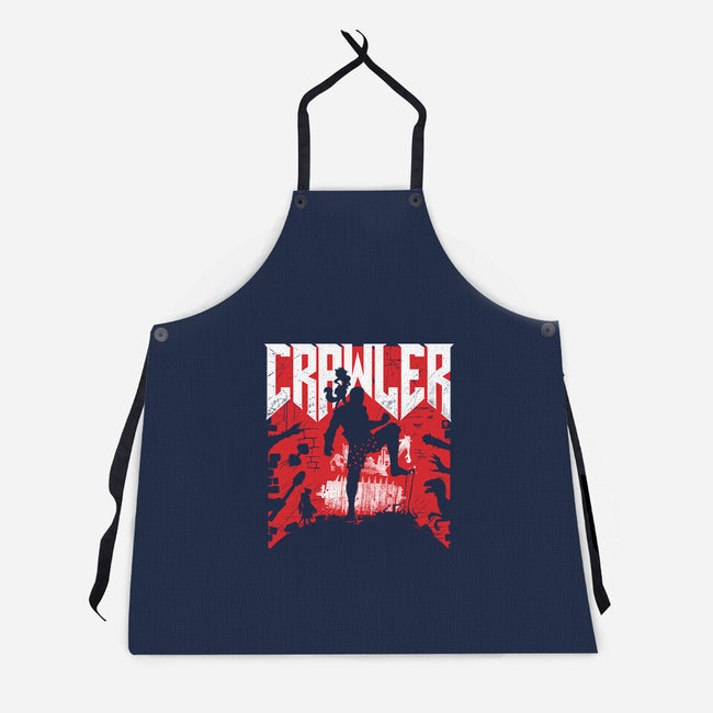 Classic Crawler-Unisex-Kitchen-Apron-rocketman_art