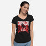 Classic Crawler-Womens-V-Neck-Tee-rocketman_art