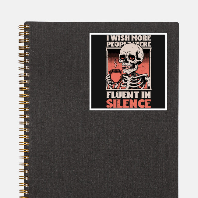 Skull Coffee Silence-None-Glossy-Sticker-Studio Mootant
