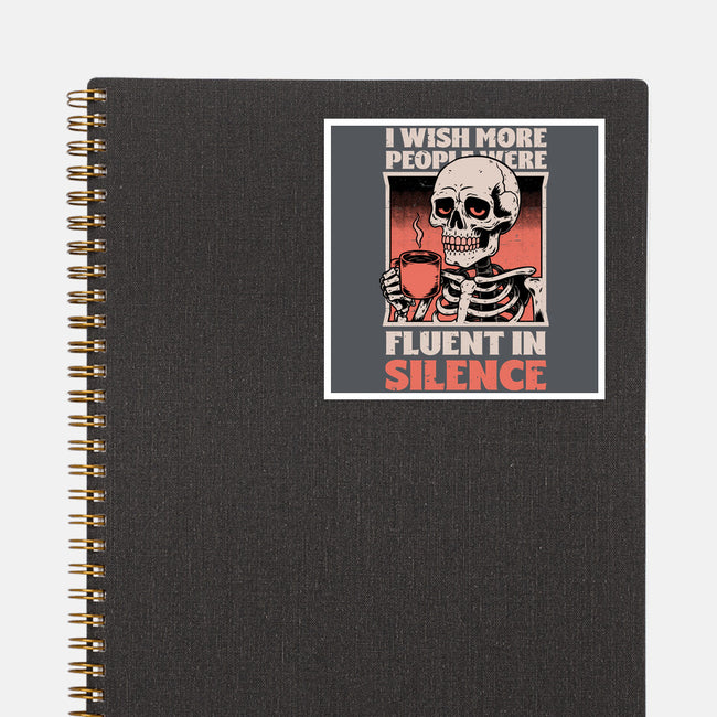 Skull Coffee Silence-None-Glossy-Sticker-Studio Mootant