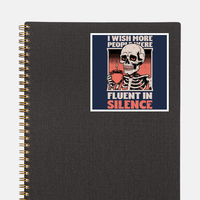 Skull Coffee Silence-None-Glossy-Sticker-Studio Mootant