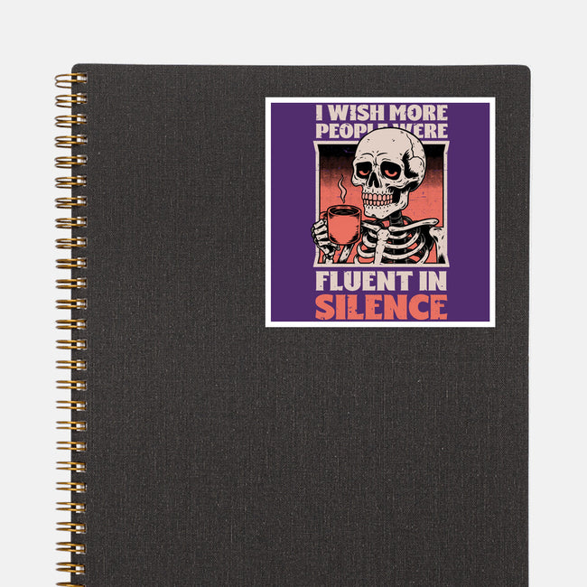 Skull Coffee Silence-None-Glossy-Sticker-Studio Mootant