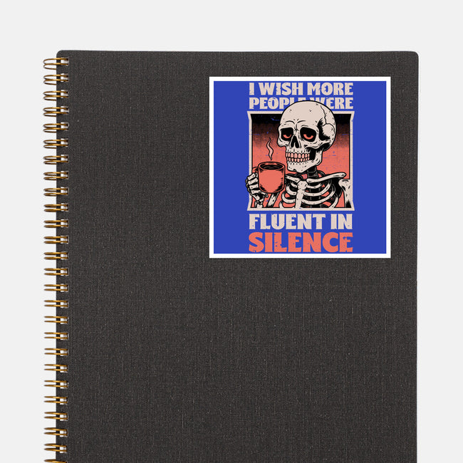 Skull Coffee Silence-None-Glossy-Sticker-Studio Mootant
