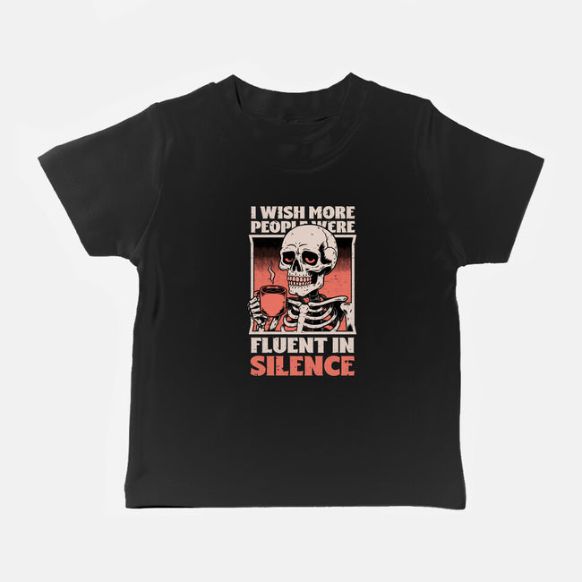 Skull Coffee Silence-Baby-Basic-Tee-Studio Mootant