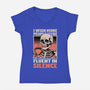 Skull Coffee Silence-Womens-V-Neck-Tee-Studio Mootant
