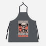 Skull Coffee Silence-Unisex-Kitchen-Apron-Studio Mootant