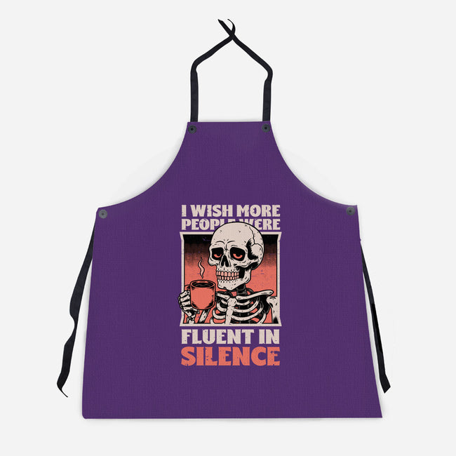 Skull Coffee Silence-Unisex-Kitchen-Apron-Studio Mootant