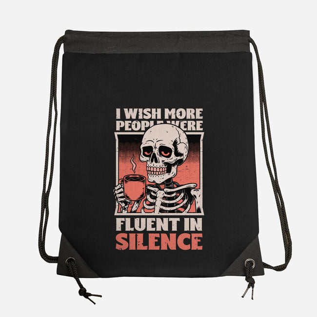 Skull Coffee Silence-None-Drawstring-Bag-Studio Mootant