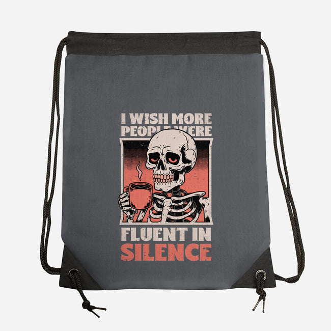Skull Coffee Silence-None-Drawstring-Bag-Studio Mootant