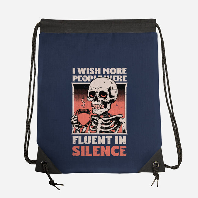 Skull Coffee Silence-None-Drawstring-Bag-Studio Mootant