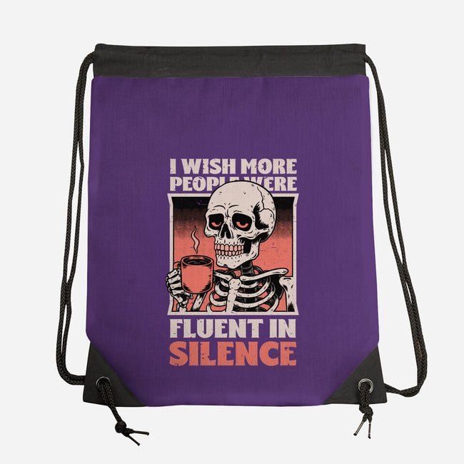 Skull Coffee Silence-None-Drawstring-Bag-Studio Mootant