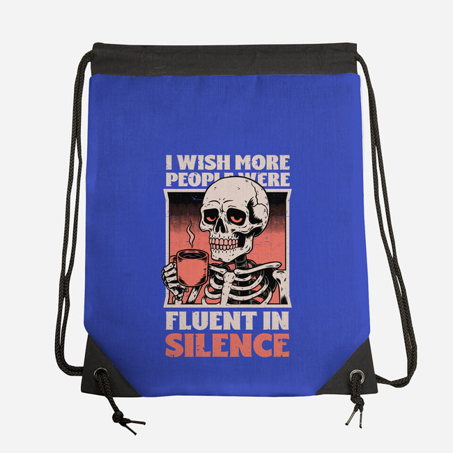 Skull Coffee Silence-None-Drawstring-Bag-Studio Mootant
