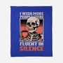 Skull Coffee Silence-None-Fleece-Blanket-Studio Mootant