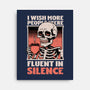 Skull Coffee Silence-None-Stretched-Canvas-Studio Mootant