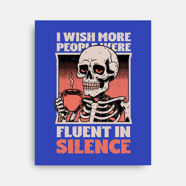 Skull Coffee Silence-None-Stretched-Canvas-Studio Mootant