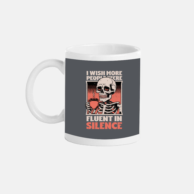 Skull Coffee Silence-None-Mug-Drinkware-Studio Mootant