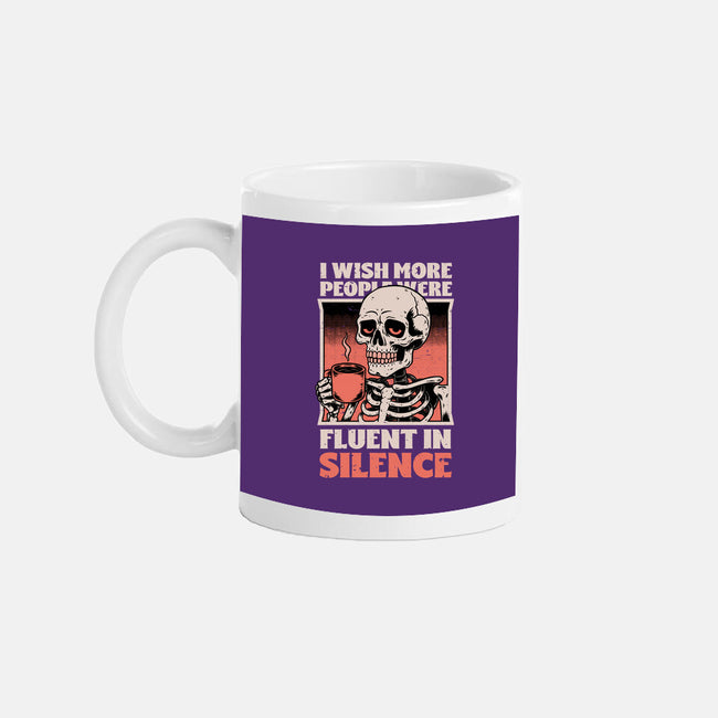 Skull Coffee Silence-None-Mug-Drinkware-Studio Mootant