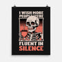 Skull Coffee Silence-None-Matte-Poster-Studio Mootant