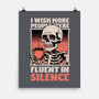 Skull Coffee Silence-None-Matte-Poster-Studio Mootant