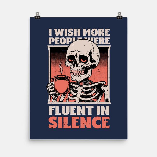 Skull Coffee Silence-None-Matte-Poster-Studio Mootant