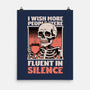 Skull Coffee Silence-None-Matte-Poster-Studio Mootant