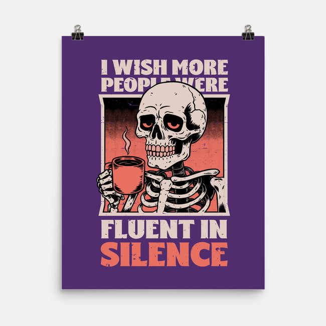Skull Coffee Silence-None-Matte-Poster-Studio Mootant